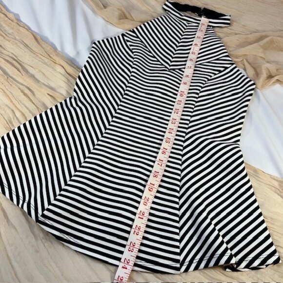 Guess Womens Black White Stripe Halter Top Size M - Picture 10 of 11